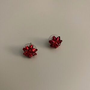 Red Christmas/Holiday Bow Earrings